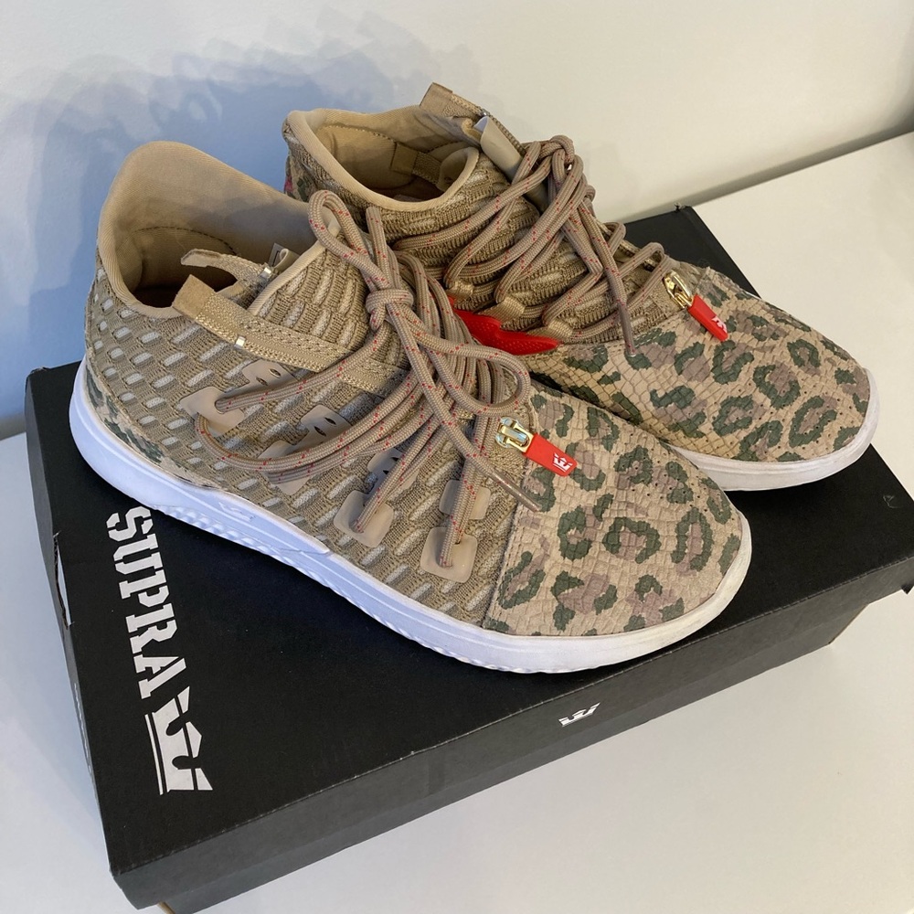 Supra Tan and Brown Sneakers